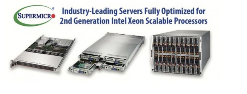 Supermicro Introduces Over 100 Resource-Saving Server and Storage Systems with New 2nd Generation Intel® Xeon® Scalable Processors