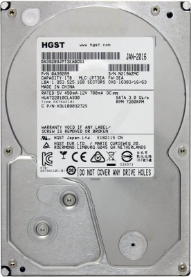 Накопитель HDD SATA 3.5" 1Tb 3Gb/s 7200rpm 32Mb Hitachi Ultrastar A7K2000 < HUA722010CLA330 > 