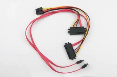 Кабель Supermicro CBL-SAST-0529 2 8484 to 2 SATA and 1 8-pin power connector,40/50/15cm,30/20AWG